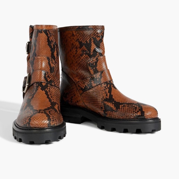 Jimmy choo snake-effect leather ankle boots (NEW) - Picture 2 of 15